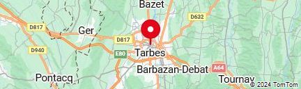 Map of Tarbes area